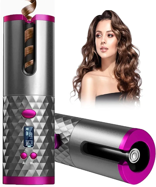 Automatic Hair curler |Hair Curling device |Cordless | USB Rechargeable | LED display |Automatic wireless
