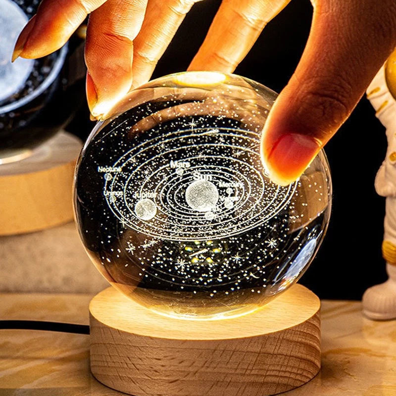 3D Hot Galaxy Planet Moon Lamp with USB LED for Home Decoration