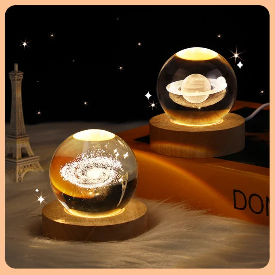 3D Hot Galaxy Planet Moon Lamp with USB LED for Home Decoration