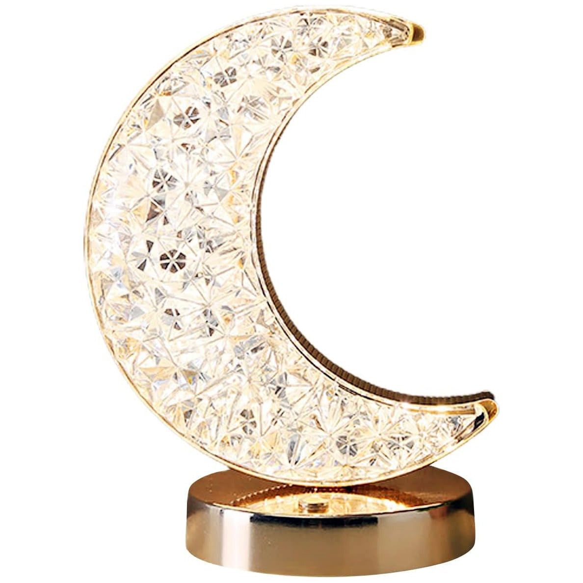 Crystal Crescent Touch Moon Lamp