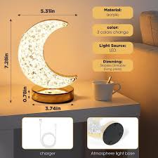 Crystal Crescent Touch Moon Lamp